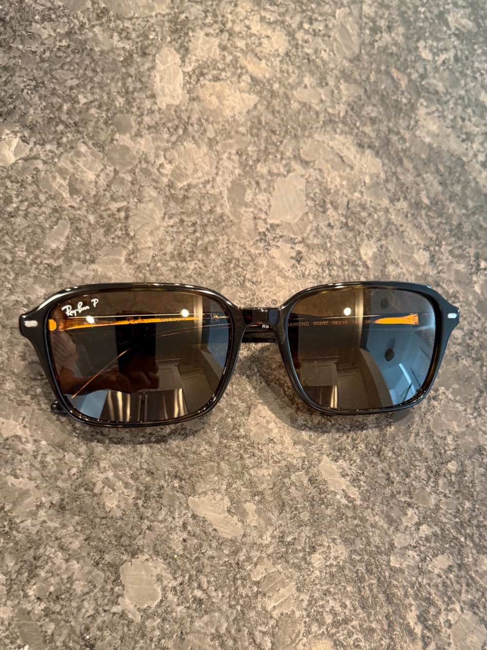 Ray-Ban Tortoise Frame Sunglasses with Polarized Lenses